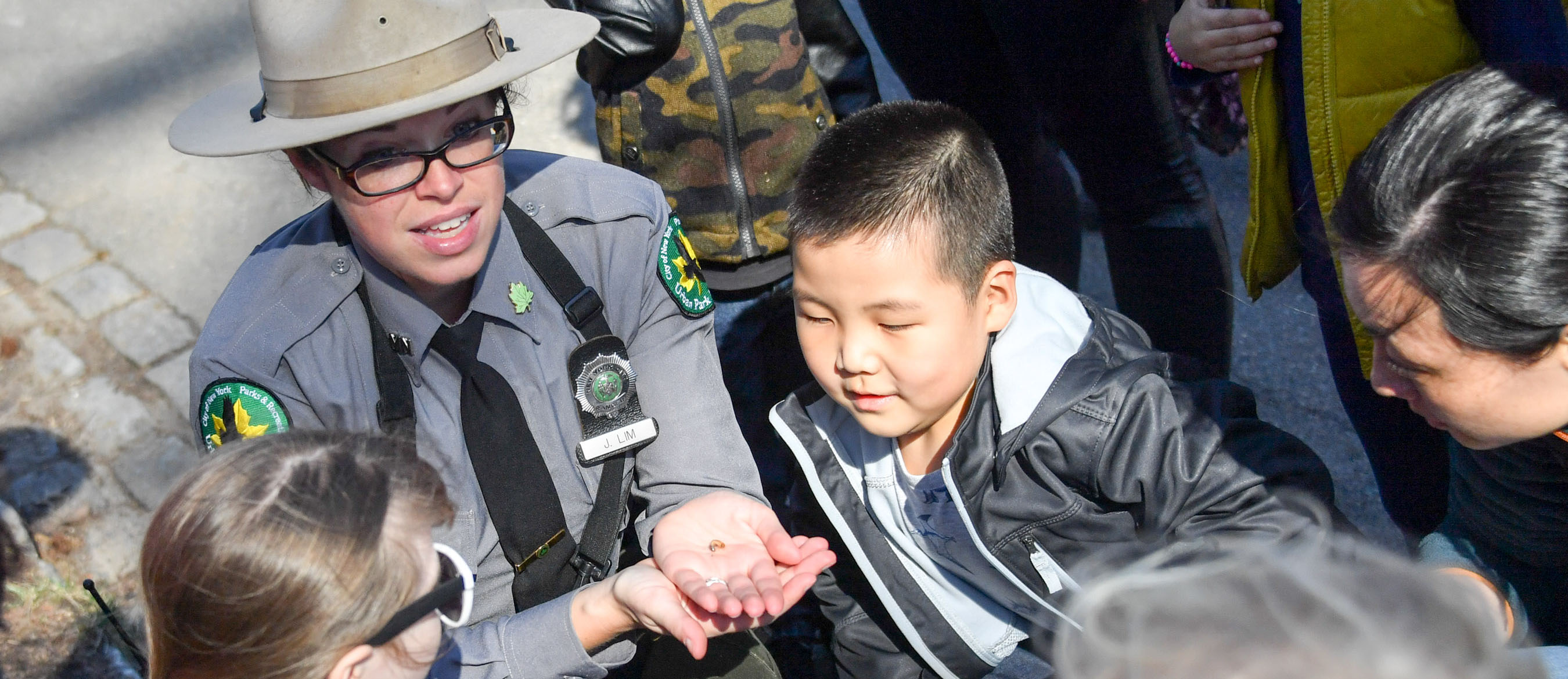 Ranger doing a presentation to a group of kids