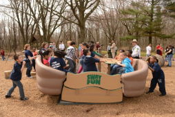 Blue Heron Tot Lot Ribbon Cutting