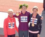 The top three female runners 