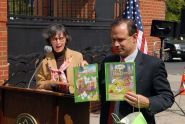 Parks Commissioner, Treetures, and P.S. 234 plant a tree for MillionTreesNYC 