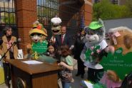 Parks Commissioner, Treetures, and P.S. 234 plant a tree for MillionTreesNYC 