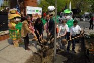 Parks Commissioner, Treetures, and P.S. 234 plant a tree for MillionTreesNYC 