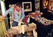 Wooden shoe-making demonstration 