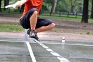 Concentrating on the slackline 