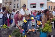 Making flower arrangements 