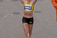 Second place women's runner, Russian Ludmila Petrova 