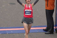 Christelle Daunay of France finishes third in the women's race 