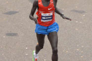 Kenyan Robert Kipkoech Cheruiyot finishes second 