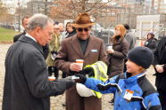 Mayor Michael Bloomberg at the McCarren Pool groundbreaking 