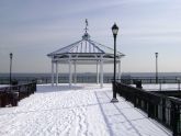 Fishing Pier Pavilion in Snow 