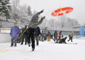 Life rings are known to save people who may be drowning, who knew they could be usful on ice too! 