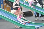 Taking the Slide at Robert Venable Park 