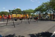 A view of the swings at Robert Venable Park 