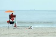 A lifeguard at Rockaway Beach 