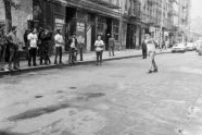 Men Playing Stickball on Thompson Street 