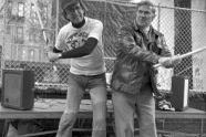 Men Playing Stickball on Thompson Street 