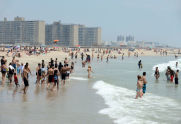 Returning to the water at Rockaway Beach 