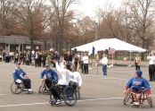 First wheelchair football field in Parks 