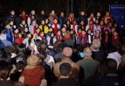 Schoolchildren sing carols 