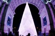 Grand Army Plaza is illuminated 