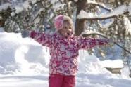 A child enjoys the snow 