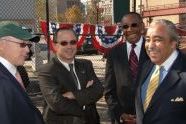 Woody Johnson, Adrian Benepe, Ed Lewis, and Charles Rangel 