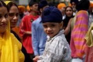 A child at the Sikh parade 