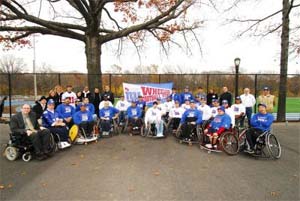 Players and Supporters at Wheechair Football Field